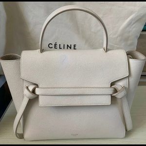 Celine Micro Belt Bag in Ivory
